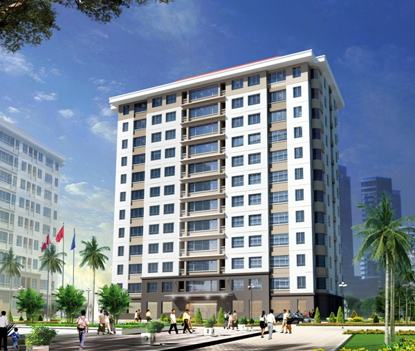 Phối cảnh chung cư 12 tầng - Khu đô thị Đặng Xá phối cảnh chung cư 12 tầng đặng xá