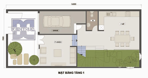 Mặt bằng tầng một. Xem ảnh lớn tại đây.