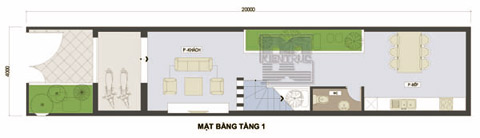Mặt bằng tầng một. Xem ảnh lớn tại đây.